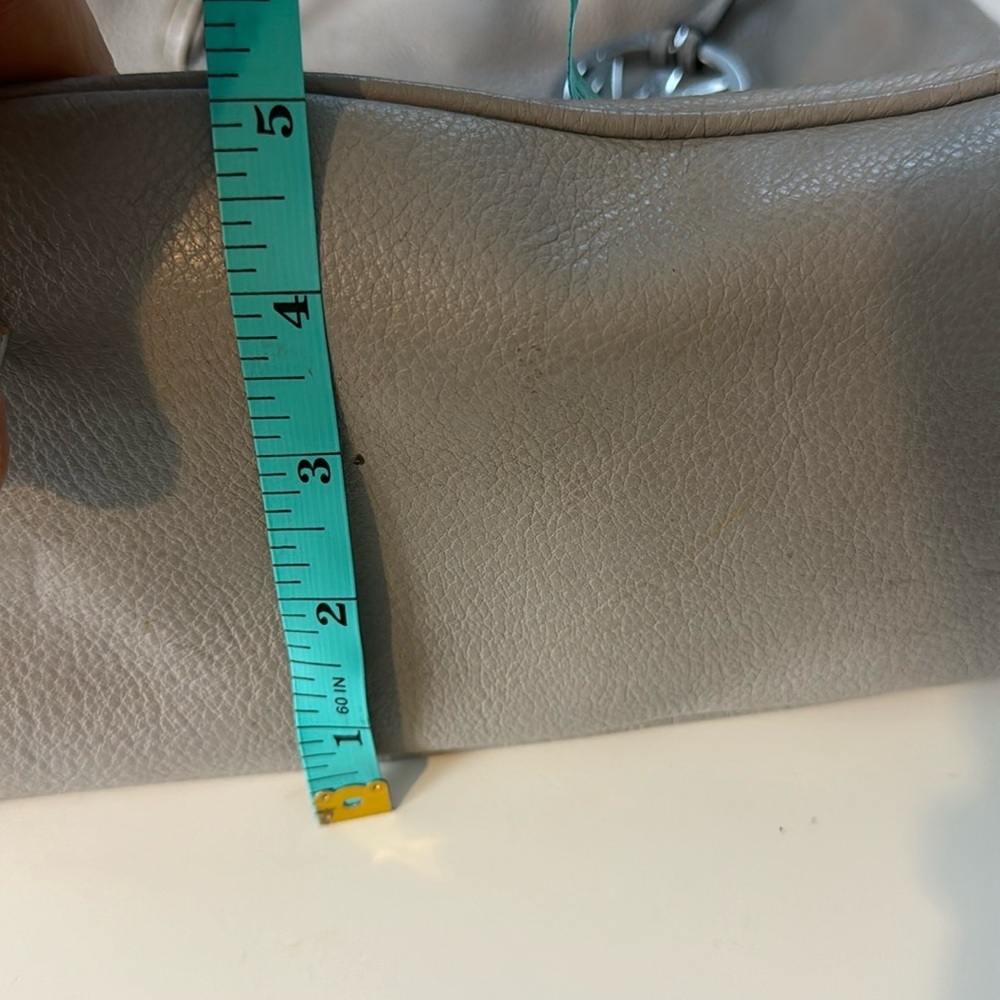 Michael Kors Gray Leather Bucket Bag Drawstring Shoulder‎ Bag Purse - Picture 7 of 16